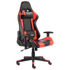 vidaXL datorspēļu krēsls, grozāms, sarkans, PVC цена и информация | Офисные кресла | 220.lv