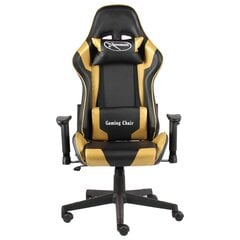 vidaXL datorspēļu krēsls, grozāms, zelta krāsā, PVC цена и информация | Офисные кресла | 220.lv
