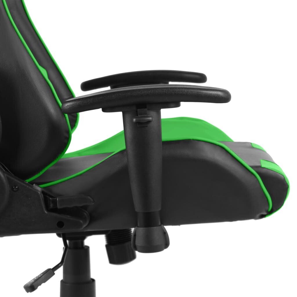 vidaXL datorspēļu krēsls, grozāms, zaļš, PVC cena un informācija | Biroja krēsli | 220.lv