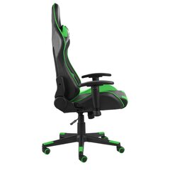 vidaXL datorspēļu krēsls, grozāms, zaļš, PVC цена и информация | Офисные кресла | 220.lv