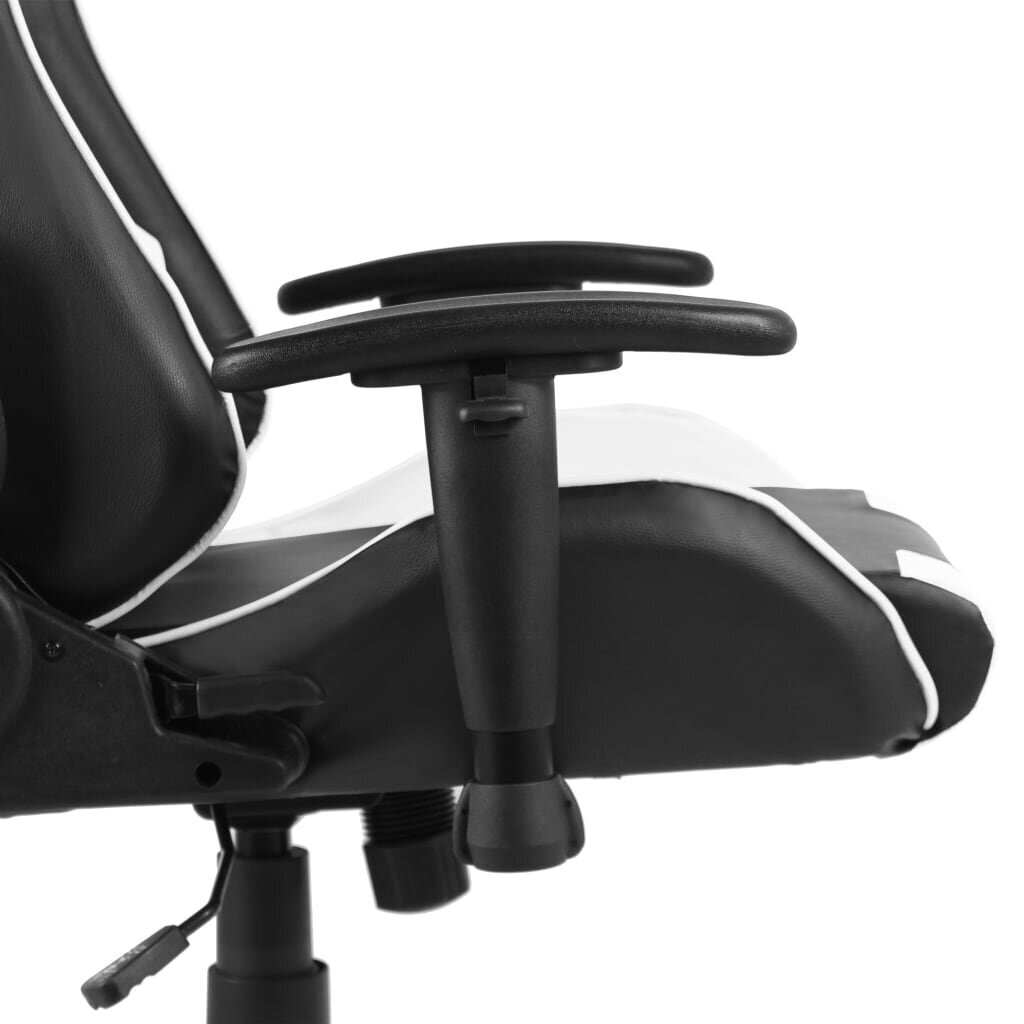 vidaXL datorspēļu krēsls, grozāms, balts, PVC cena un informācija | Biroja krēsli | 220.lv