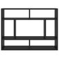 vidaXL sienas plaukts, melns, 75x16x55 cm, skaidu plāksne cena un informācija | Plaukti | 220.lv
