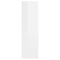 vidaXL sienas plaukts, spīdīgi balts, 75x16x55 cm, skaidu plāksne cena un informācija | Plaukti | 220.lv