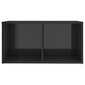 vidaXL TV plaukti, 4 gb., spīdīgi pelēki, 72x35x36,5 cm, skaidu plātne cena un informācija | TV galdiņi | 220.lv