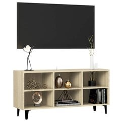 vidaXL TV plaukts ar metāla kājām, ozolkoka krāsa, 103,5x30x50 cm cena un informācija | TV galdiņi | 220.lv