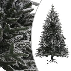 vidaXL mākslīgā Ziemassvētku egle ar LED un sniegu, 210 cm, PVC un PE цена и информация | Искусственные елки | 220.lv