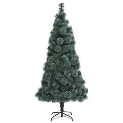 vidaXL mākslīgā Ziemassvētku egle ar statīvu, zaļa, 120 cm, PET цена и информация | Искусственные елки | 220.lv