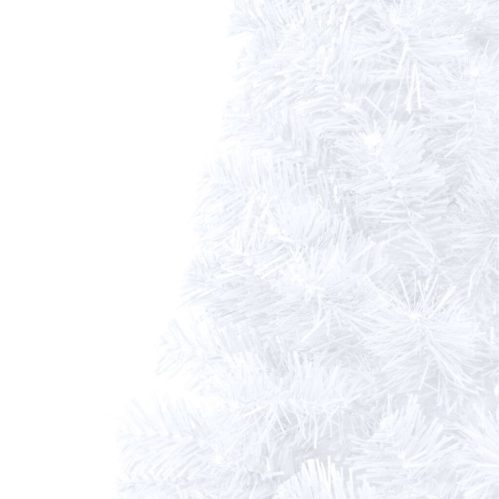 vidaXL mākslīgā Ziemassvētku egle ar LED, rotājumiem, pusapaļa, 120 cm cena un informācija | Mākslīgās egles, vainagi, statīvi | 220.lv