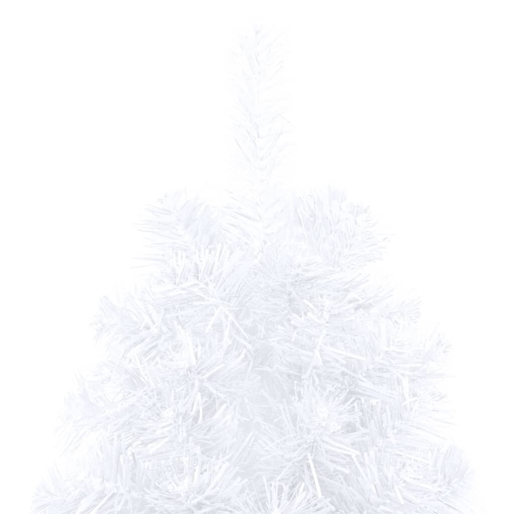vidaXL mākslīgā Ziemassvētku egle, LED, rotājumi, pusapaļa, 240 cm cena un informācija | Mākslīgās egles, vainagi, statīvi | 220.lv