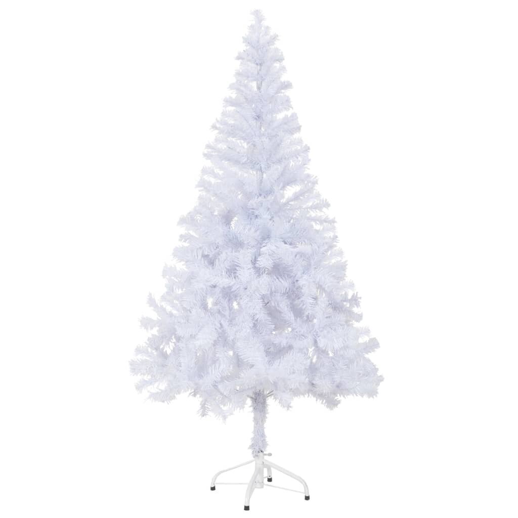vidaXL mākslīgā Ziemassvētku egle ar LED, rotājumiem, 150 cm, 380 zari cena un informācija | Mākslīgās egles, vainagi, statīvi | 220.lv