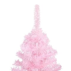 vidaXL mākslīgā Ziemassvētku egle ar LED un bumbiņām, 240 cm, rozā цена и информация | Искусственные елки | 220.lv