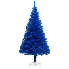 vidaXL mākslīgā Ziemassvētku egle ar LED un rotājumiem, 240 cm, zila cena un informācija | Mākslīgās egles, vainagi, statīvi | 220.lv