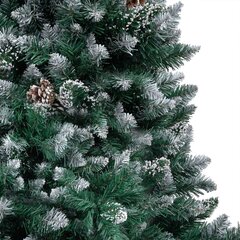 vidaXL mākslīgā Ziemassvētku egle, LED, rotājumi un čiekuri, 150 cm цена и информация | Искусственные елки | 220.lv