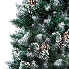 vidaXL mākslīgā Ziemassvētku egle, LED, rotājumi un čiekuri, 180 cm цена и информация | Искусственные елки | 220.lv