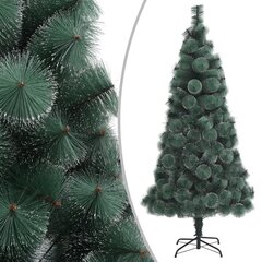 vidaXL mākslīgā Ziemassvētku egle ar statīvu, LED, 120 cm, PET, zaļa цена и информация | Искусственные елки | 220.lv
