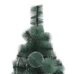 vidaXL mākslīgā Ziemassvētku egle ar statīvu un LED, zaļa, 180 cm, PET цена и информация | Искусственные елки | 220.lv