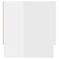 vidaXL skapis, spīdīgi balts, 100x32,5x35 cm, skaidu plāksne cena un informācija | Skapji | 220.lv