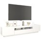 vidaXL TV skapītis ar LED lampiņām, 200x35x40 cm, balts цена и информация | TV galdiņi | 220.lv