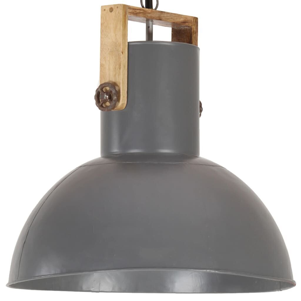 vidaXL griestu lampa, industriāls dizains, pelēka, 25 W, 52 cm, E27 cena un informācija | Piekaramās lampas | 220.lv