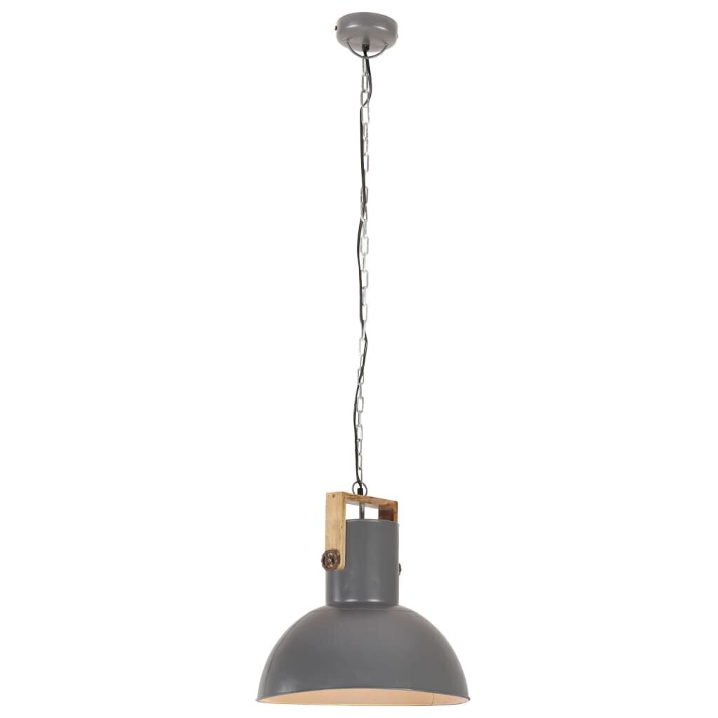 vidaXL griestu lampa, industriāls dizains, pelēka, 25 W, 52 cm, E27 cena un informācija | Lustras | 220.lv