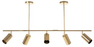 Piekaramā lampa Cylinder 5, Gold cena un informācija | Lustras | 220.lv