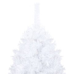 vidaXL mākslīgā Ziemassvētku egle ar LED un rotājumiem, 150 cm, PVC цена и информация | Искусственные елки | 220.lv