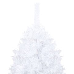 vidaXL mākslīgā Ziemassvētku egle ar LED un rotājumiem, 180 cm, PVC cena un informācija | Mākslīgās egles, vainagi, statīvi | 220.lv