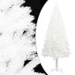 vidaXL mākslīgā Ziemassvētku egle ar LED un bumbiņām, balta, 120 cm cena un informācija | Mākslīgās egles, vainagi, statīvi | 220.lv