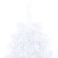 vidaXL mākslīgā Ziemassvētku egle ar LED un bumbiņām, pusapaļa, 180 cm cena un informācija | Mākslīgās egles, vainagi, statīvi | 220.lv
