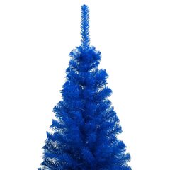 vidaXL mākslīgā Ziemassvētku egle ar LED un bumbiņām, 150 cm, zila cena un informācija | Mākslīgās egles, vainagi, statīvi | 220.lv
