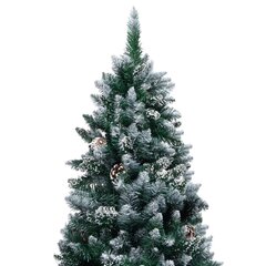 vidaXL mākslīgā Ziemassvētku egle, LED, bumbiņas un čiekuri, 180 cm цена и информация | Искусственные елки | 220.lv