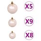vidaXL mākslīgā Ziemassvētku egle ar LED un bumbiņām, balta, 65 cm цена и информация | Mākslīgās egles, vainagi, statīvi | 220.lv