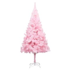 vidaXL mākslīgā Ziemassvētku egle ar LED un bumbiņām, 210 cm, rozā цена и информация | Искусственные елки | 220.lv
