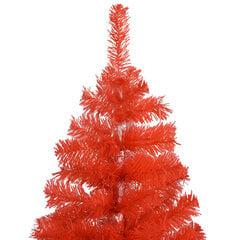 vidaXL mākslīgā Ziemassvētku egle ar LED un rotājumiem, 240 cm, sarkana цена и информация | Искусственные елки | 220.lv