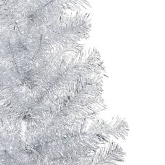 vidaXL mākslīgā Ziemassvētku egle ar LED un bumbiņām, sudraba, 210 cm цена и информация | Искусственные елки | 220.lv