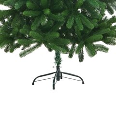 vidaXL mākslīgā Ziemassvētku egle ar LED un rotājumiem, 210 cm, zaļa cena un informācija | Mākslīgās egles, vainagi, statīvi | 220.lv