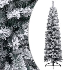 vidaXL mākslīgā Ziemassvētku egle ar sniegu LED, zaļa, 120 cm, PVC цена и информация | Искусственные елки | 220.lv