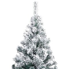 vidaXL mākslīgā Ziemassvētku egle ar LED, rotājumiem un sniegu, 300 cm cena un informācija | Mākslīgās egles, vainagi, statīvi | 220.lv