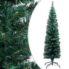 vidaXL mākslīgā Ziemassvētku egle ar LED un rotājumiem, zaļa, 210 cm cena un informācija | Mākslīgās egles, vainagi, statīvi | 220.lv