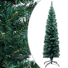 vidaXL mākslīgā Ziemassvētku egle ar LED un rotājumiem, zaļa, 240 cm cena un informācija | Mākslīgās egles, vainagi, statīvi | 220.lv