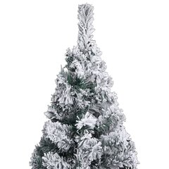 vidaXL mākslīgā Ziemassvētku egle ar LED un rotājumiem, zaļa, 150 cm cena un informācija | Mākslīgās egles, vainagi, statīvi | 220.lv