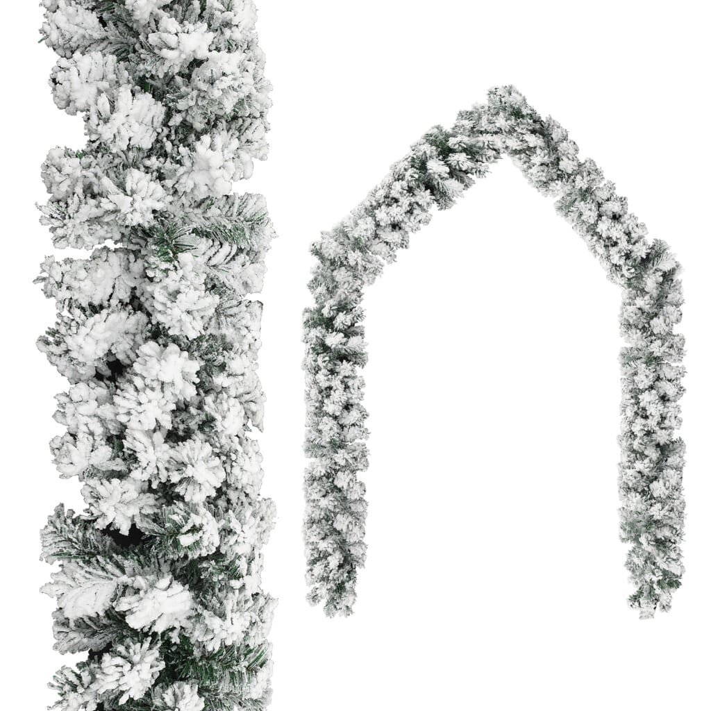 vidaXL Ziemassvētku virtene ar LED un bumbiņām, 5 m, PVC, zaļa цена и информация | Mākslīgās egles, vainagi, statīvi | 220.lv