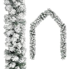 vidaXL Ziemassvētku virtene ar LED un bumbiņām, 10 m, PVC, zaļa cena un informācija | Mākslīgās egles, vainagi, statīvi | 220.lv