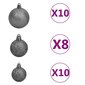 vidaXL mākslīgā Ziemassvētku egle ar LED un rotājumiem, 300 cm, zaļa cena un informācija | Mākslīgās egles, vainagi, statīvi | 220.lv