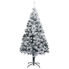 vidaXL mākslīgā Ziemassvētku egle ar LED un bumbiņām, 240 cm, zaļa цена и информация | Искусственные елки | 220.lv