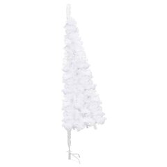 vidaXL mākslīgā Ziemassvētku egle ar LED un rotājumiem, stūra, 150 cm цена и информация | Искусственные елки | 220.lv