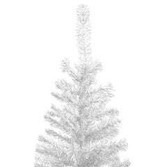 vidaXL mākslīgā Ziemassvētku egle ar LED un bumbiņām, L, 240 cm, balta цена и информация | Искусственные елки | 220.lv