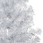 vidaXL mākslīgā Ziemassvētku egle ar LED un bumbiņām, sudraba, 240 cm cena un informācija | Mākslīgās egles, vainagi, statīvi | 220.lv