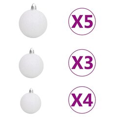 vidaXL mākslīgā Ziemassvētku egle ar LED un bumbiņām, 180 cm, zaļa цена и информация | Искусственные елки | 220.lv