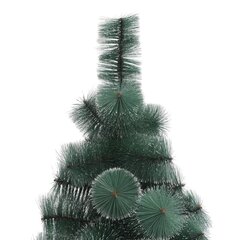 vidaXL mākslīgā Ziemassvētku egle, statīvs, LED, zaļa, 240 cm, PET цена и информация | Искусственные елки | 220.lv